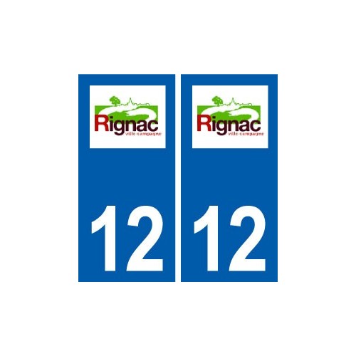 12 Rignac logo ville autocollant plaque sticker