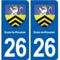 26 Suze-la-Rousse wappen aufkleber typenschild aufkleber stadt