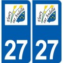 27 Fleury-sur-Andelle logo autocollant plaque stickers ville