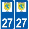 27 Le Thuit-Signol logo autocollant plaque stickers ville