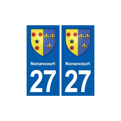 27 Nonancourt blason autocollant plaque stickers ville