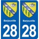 28 Barjouville blason autocollant plaque stickers ville