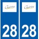 28 Cherisy logo autocollant plaque stickers ville