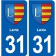 31 Lanta  blason ville autocollant plaque stickers
