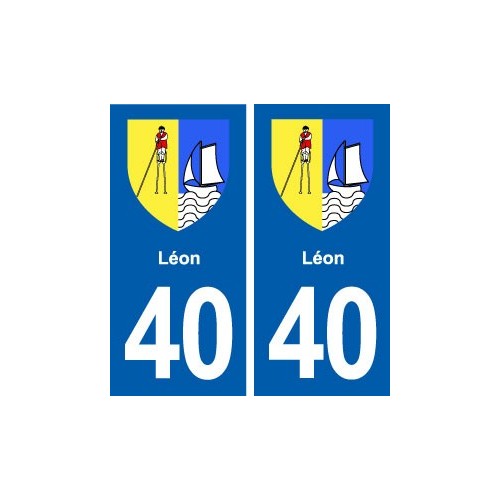 40 Léon autocollant plaque blason stickers département ville