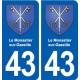 43 Le Monastier-sur-Gazeille blason autocollant plaque immatriculation ville