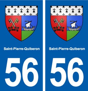 56 Saint-Pierre-Quiberon wappen aufkleber plakette ez sticker stadt
