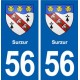 56 Surzur blason autocollant plaque stickers ville