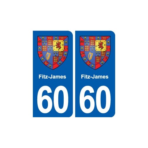 60 Fitz-James blason autocollant plaque stickers ville | eBay