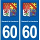 60 Nanteuil-le-Haudouin blason autocollant plaque stickers ville