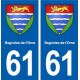 61 Bagnoles-de-l'Orne blason autocollant plaque stickers ville