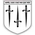 Aufkleber wappen Aspe-Tal im béarn, sticker-kleber