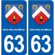 63 Saint-éloy-les-Mines blason autocollant plaque stickers ville