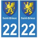 22 Saint-Brieuc-aufkleber platte wappen wappen sticker-abteilung