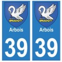 39'arbois sticker plate coat of arms coat of arms stickers department city