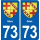 73 Séez blason autocollant plaque immatriculation ville