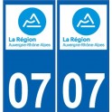 07 Ardèche placa etiqueta nuevo logotipo y 3 pegatinas