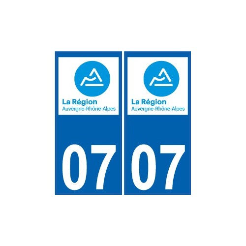 07 Ardèche autocollant plaque nouveau logo