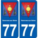 77 Varennes-sur-Seine blason autocollant plaque stickers ville