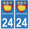 24 Sarlat-la-Canéda aufkleber platte wappen wappen sticker-abteilung