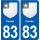 83 Carcès blason autocollant plaque stickers ville