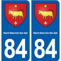 84 Saint-Saturnin-lès-Apt coat of arms sticker plate stickers city