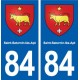 84 Saint-Saturnin-lès-Apt blason autocollant plaque stickers ville