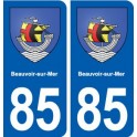 85 Beauvoir-sur-Mer coat of arms sticker plate stickers city