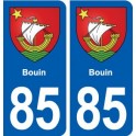 85 Bouin wappen aufkleber typenschild aufkleber stadt