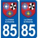 85 La Chaize-le-Vicomte blason autocollant plaque stickers ville