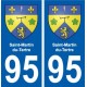 95 Saint-Martin-du-Tertre blason autocollant plaque stickers ville