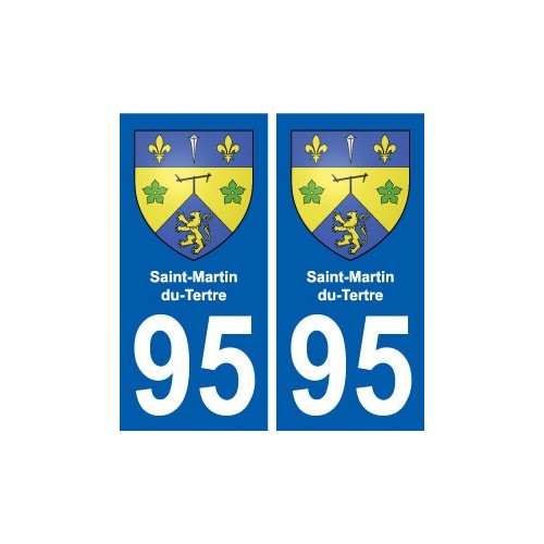 95 Saint-Martin-du-Tertre blason autocollant plaque stickers ville