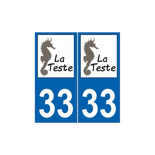 33 la teste logo 2 ville autocollant plaque sticker