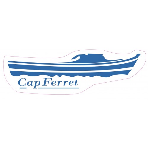 Autocollant bateau pinasse Cap Ferret stickers adhésif logo 2