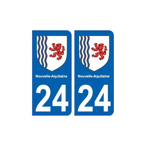 24 Dordogne-aufkleber-plakette-kennzeichen-auto-abteilung sticker