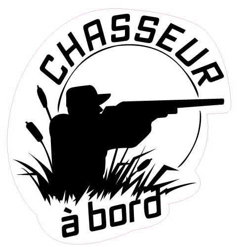 Autocollant pour voiture, futur chasseur à bord -  France