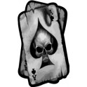 Etiqueta engomada de la cabeza de la carta de la muerte de ace of spades 8-3