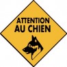 Attention au chien autocollant sticker adhesif 4