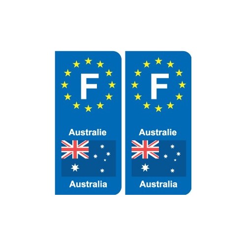 F Europe Australie Australia autocollant plaque