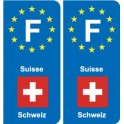 F Europe Switzerland Switzerland sticker plate