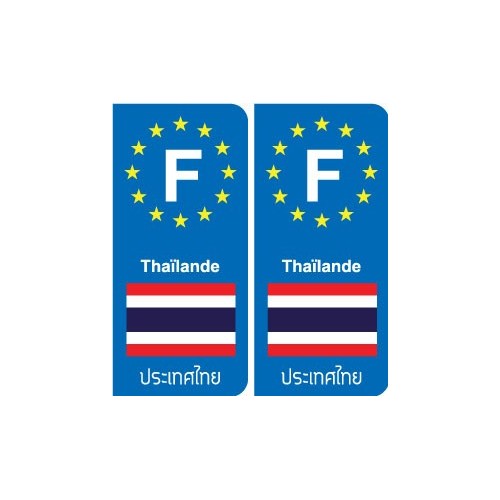 F Europe Thaïlande Thailand autocollant plaque