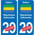 Gabon Repubblica gabonese numero della vignetta dipartimento scelta adesivo targa di immatricolazione auto