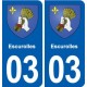 03 Abrest blason ville autocollant plaque stickers