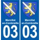 03 Abrest blason ville autocollant plaque stickers