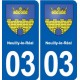 03 Abrest blason ville autocollant plaque stickers