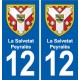 12 Villeneuve blason ville autocollant plaque sticker