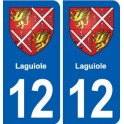 12 Villeneuve blason ville autocollant plaque sticker