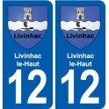 12 Villeneuve blason ville autocollant plaque sticker