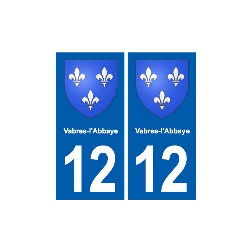 12 Villeneuve blason ville autocollant plaque sticker