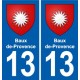 13 Cabannes blason ville autocollant plaque sticker